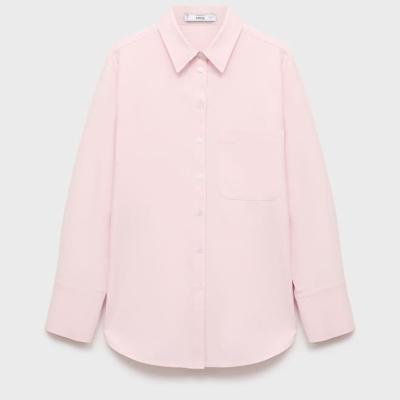 Oversized poplin button-up shirt