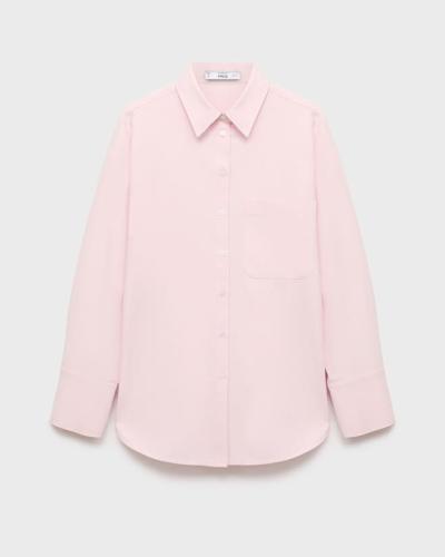 Oversized poplin button-up shirt