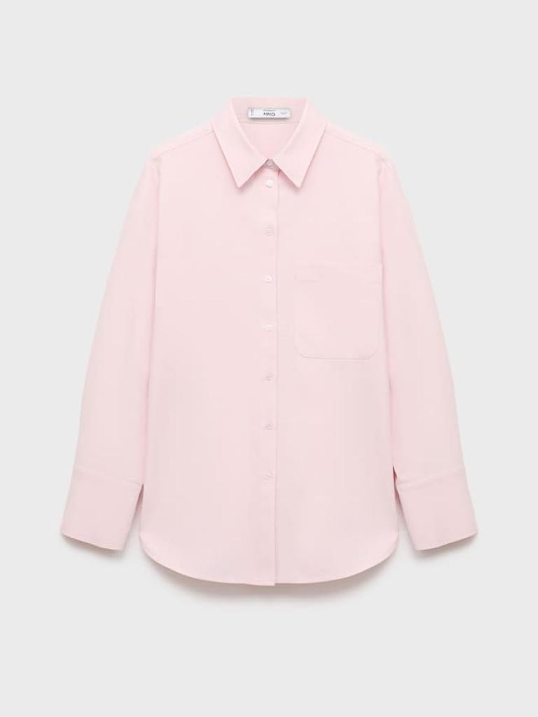 Oversized poplin button-up shirt