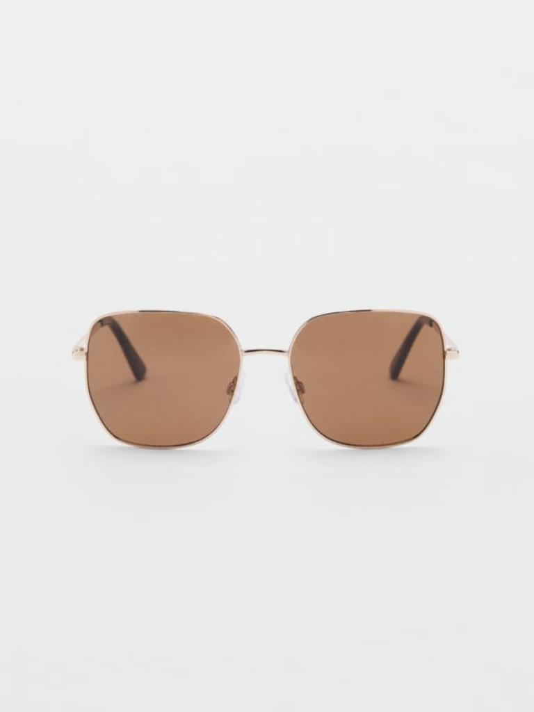 Square metallic frame sunglasses